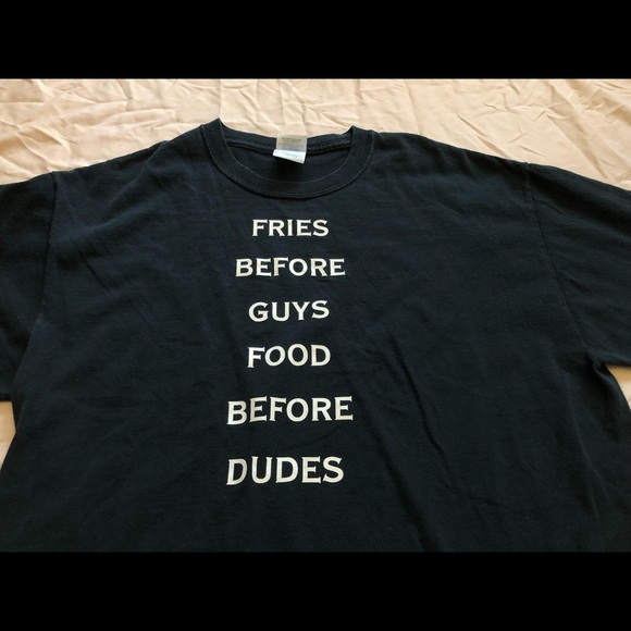 🍄🍟fries before guys food before dudes tshirt🍟 - Picture 2 of 5